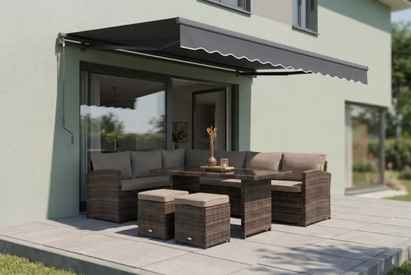 markiza-tarasowa-classic-aranzacja Markiza tarasowa Gutroof Classic 500 × 300 cm Grey