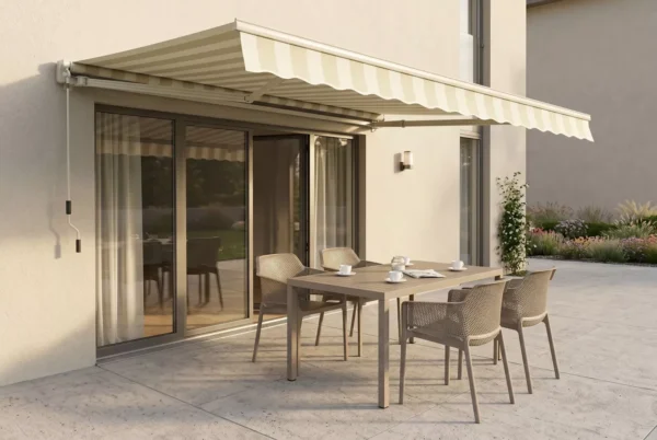 markiza-tarasowa-classic-bialo-bezowa-300x250cm-aranzacja Markiza tarasowa Gutroof Classic 300 × 250 cm White/Taupe