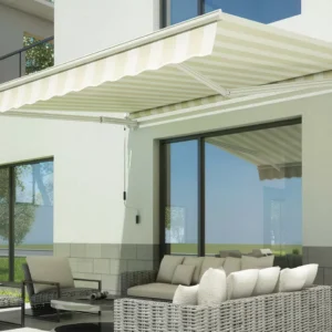 markiza_zawieszona_nad_zestawem_mebli_ogrodowych_3544 Markiza tarasowa Gutroof Classic 300 × 250 cm White/Taupe