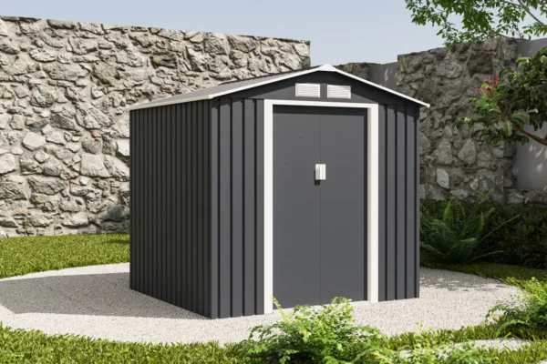 Domek metalowy ogrodowy Hardmaister Vector 201 × 181 cm Cold Grey