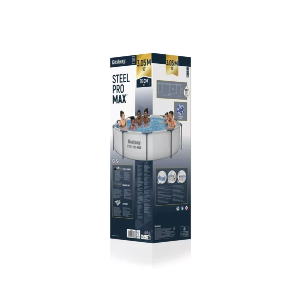 opakowanie-basenu-bestaw-steel-pro-max-56406 Basen stelażowy Bestway Steel Pro Max 306 × 76 cm okrągły