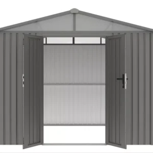 Domek metalowy ogrodowy Hardmaister Michigan 304 × 296 cm Grey Aluminium