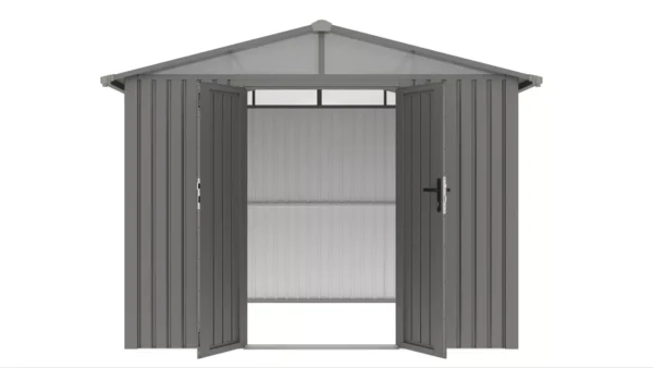 Domek metalowy ogrodowy Hardmaister Michigan 304 × 296 cm Grey Aluminium