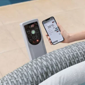 panel_sterowania_i_aplikacja_jacuzzi_bali_smart_airjet_e2e4 Jacuzzi ogrodowe Bestway Bali Smart AirJet 6-osobowe 196 × 71 cm