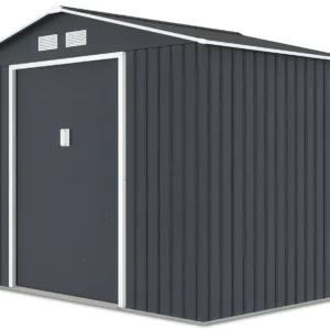 Domek metalowy ogrodowy Hardmaister Hudson 277 × 191 cm Cold Grey