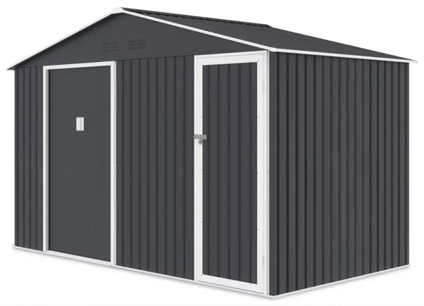Domek metalowy ogrodowy Hardmaister Falcon 340 × 194 cm Cold Grey