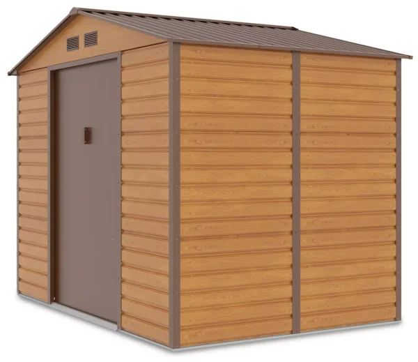 Domek metalowy ogrodowy Hardmaister Montreal 277 × 195 cm Oak Brown