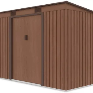 side_view_of_the_oregon_metal_tool_house_dimensions_261x121cm_55b7 Domek metalowy ogrodowy Hardmaister Oregon 261 × 121 cm Walnut
