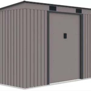 Domek metalowy ogrodowy Hardmaister Oregon 261 × 121 cm Warm Grey