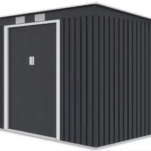side_view_of_the_oregon_metal_tool_house_dimensions_261x171cm_42cd Domek metalowy ogrodowy Hardmaister Oregon 261 × 181 cm Cold Grey
