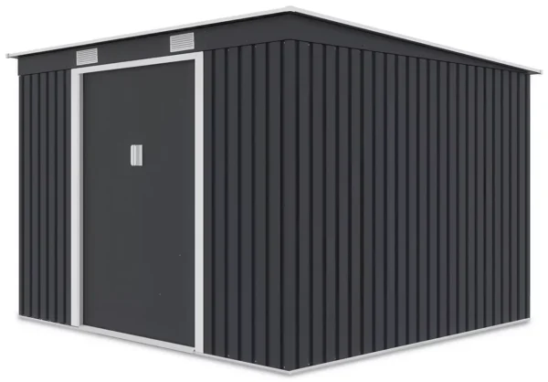 Domek metalowy ogrodowy Hardmaister Oregon 261 × 241 cm Cold Grey