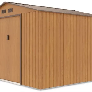 Domek metalowy ogrodowy Hardmaister Hudson 277 × 255 cm Oak Brown