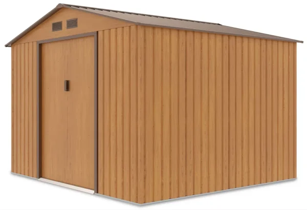 Domek metalowy ogrodowy Hardmaister Hudson 277 × 255 cm Oak Brown