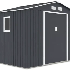 Domek metalowy ogrodowy Hardmaister Hudson 277 × 191 cm Cold Grey