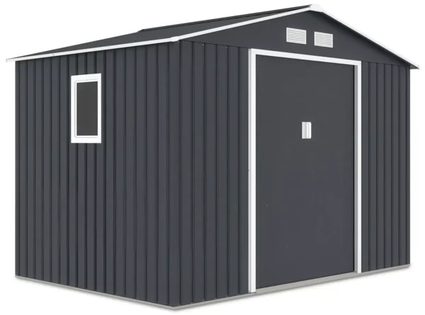 Domek metalowy ogrodowy Hardmaister Hudson 277 × 191 cm Cold Grey