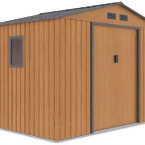 Domek metalowy ogrodowy Hardmaister Hudson 277 × 191 cm Oak Grey