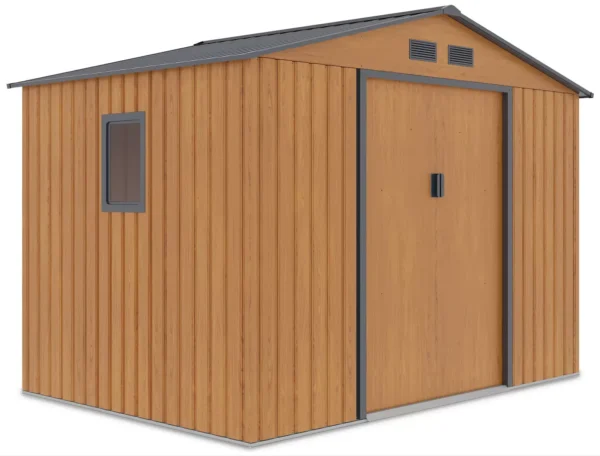 Domek metalowy ogrodowy Hardmaister Hudson 277 × 191 cm Oak Grey