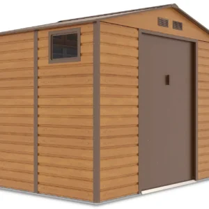 Domek metalowy ogrodowy Hardmaister Montreal 277 × 195 cm Oak Brown