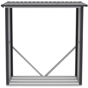 solid_denver_woodshed_made_of_light_grey_colored_metal_from_hardmaister_db26 Drewutnia metalowa ogrodowa Hardmaister Denver 182 × 89 cm Light Grey