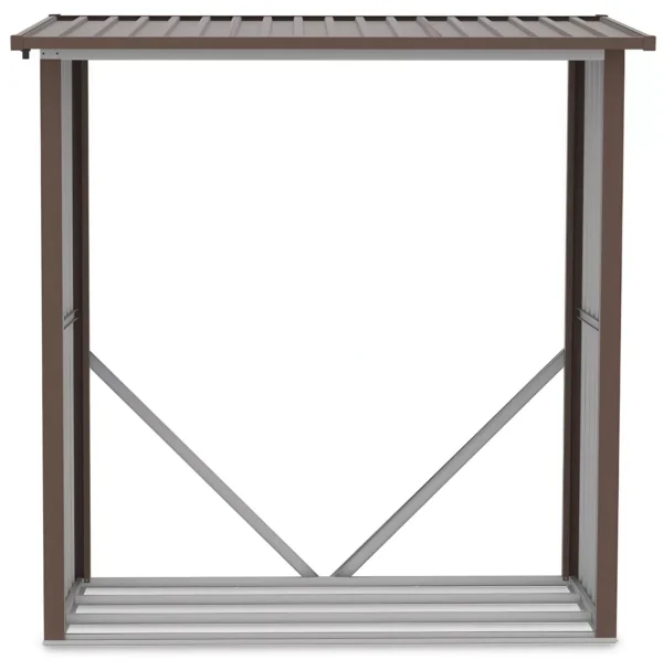 solid_denver_woodshed_made_of_oak_colored_metal_from_hardmaister_208a Drewutnia metalowa ogrodowa Hardmaister Denver 182 × 89 cm Oak Brown