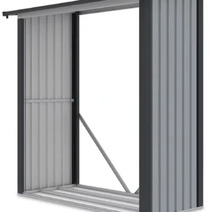 spacious_and_comfortable_denver_garden_woodshed_with_dimensions_182x89cm_752f Drewutnia metalowa ogrodowa Hardmaister Denver 182 × 89 cm Light Grey