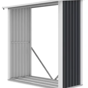 spacious_and_comfortable_denver_garden_woodshed_with_dimensions_182x89cm_93f8 Drewutnia metalowa ogrodowa Hardmaister Denver 182 × 89 cm Cold Grey