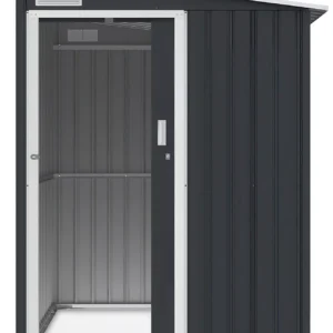Domek metalowy ogrodowy Hardmaister Jasper 150 × 194 cm Cold Grey