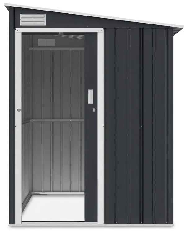 Domek metalowy ogrodowy Hardmaister Jasper 150 × 194 cm Cold Grey