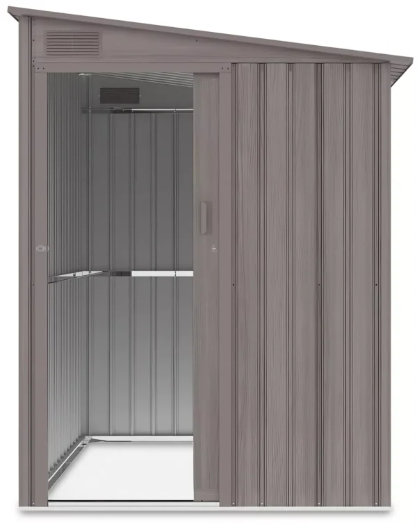 Domek metalowy ogrodowy Hardmaister Jasper 150 × 194 cm Light Wood
