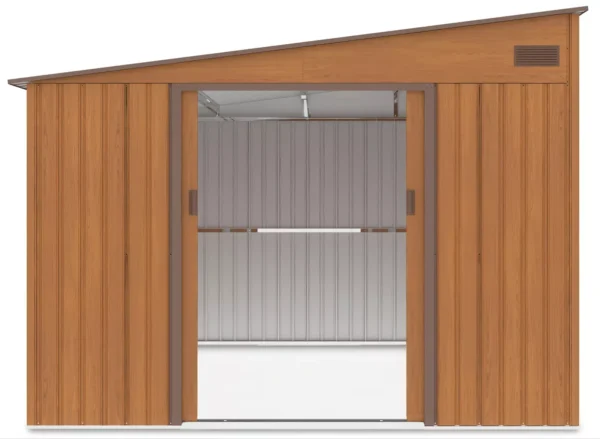 Domek metalowy ogrodowy Hardmaister Jasper 279 × 321 cm Oak Brown