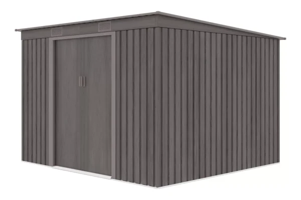 szopa-nardzedziowa-oregon-261x241cm-light-wood-bok-2 Domek metalowy ogrodowy Hardmaister Oregon 261 × 241 cm Light Wood