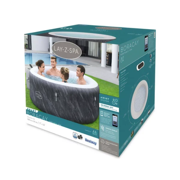 the_box_in_which_the_jacuzzi_is_packed_a687 Jacuzzi ogrodowe Bestway Boracay AirJet 4-osobowe 180 × 66 cm