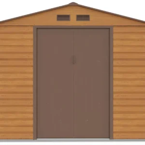 Domek metalowy ogrodowy Hardmaister Montreal 277 × 195 cm Oak Brown