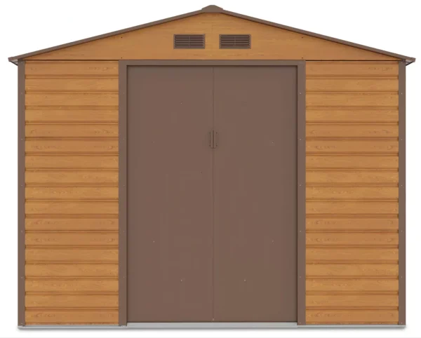 Domek metalowy ogrodowy Hardmaister Montreal 277 × 195 cm Oak Brown