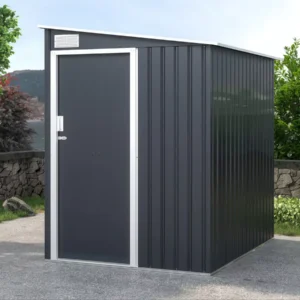 Domek metalowy ogrodowy Hardmaister Jasper 150 × 194 cm Cold Grey