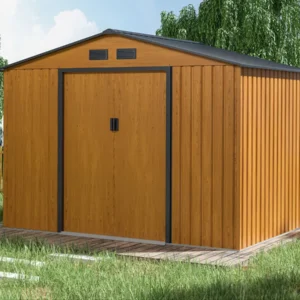 Domek metalowy ogrodowy Hardmaister Hudson 277 × 191 cm Oak Grey