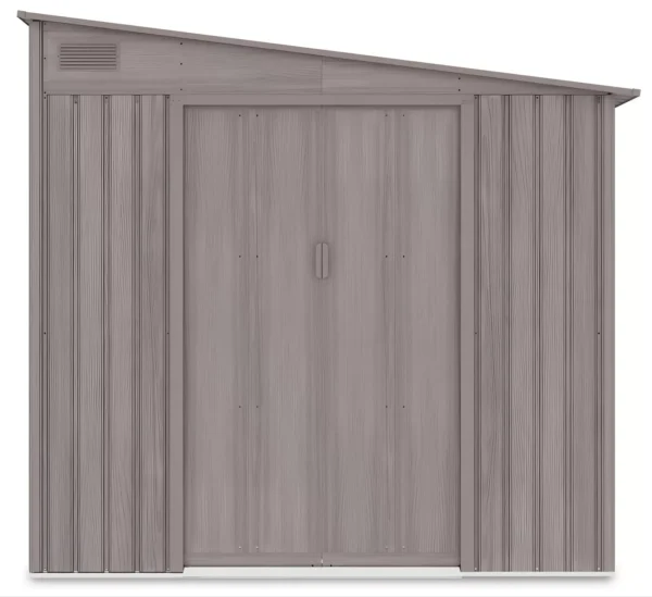 tool_house_JASPER_214x257_cm_Light_Wood_hardmaister_front_view_roof_with_a_slop_6909 Domek metalowy ogrodowy Hardmaister Jasper 214 × 257 cm Light Wood