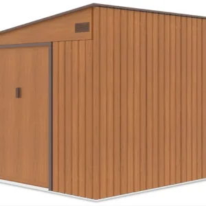 Domek metalowy ogrodowy Hardmaister Jasper 279 × 321 cm Oak Brown