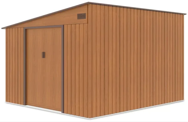 Domek metalowy ogrodowy Hardmaister Jasper 279 × 321 cm Oak Brown