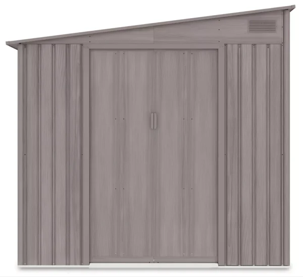 tool_shed_JASPER_214x257_cm_Light_Wood_hardmaister_front_view_2e71 Domek metalowy ogrodowy Hardmaister Jasper 214 × 257 cm Light Wood