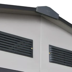 ventilation_in_house_garden_Montreal_277x195_cm_Light_Grey_Hardmaister_0c59 Domek metalowy ogrodowy Hardmaister Montreal 277 × 195 cm Light Grey