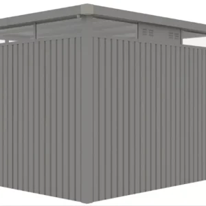 wolnostojacy_domek_z_stali_ocynkowanej_do_ogrodu_lub_dzialki_40c6 Domek metalowy ogrodowy Hardmaister Ottawa 294 × 294 cm Grey Aluminium