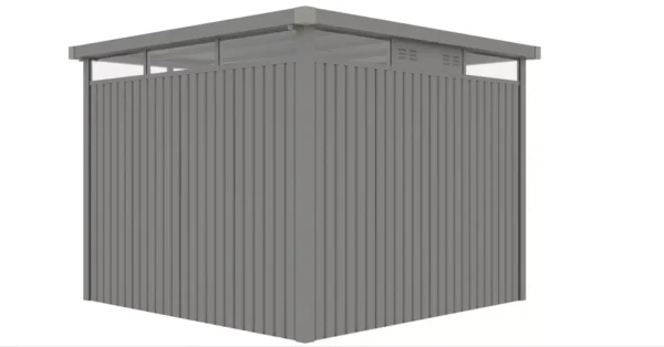 wolnostojacy_domek_z_stali_ocynkowanej_do_ogrodu_lub_dzialki_40c6 Domek metalowy ogrodowy Hardmaister Ottawa 294 × 294 cm Grey Aluminium