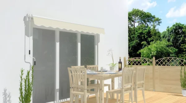 zwini__ta_markiza_ogrodowa_zamontowana_do___ciany_9a12 Markiza tarasowa Gutroof Classic 500 × 300 cm Beige