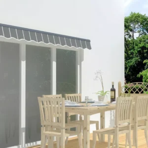 zwini__ta_markiza_ogrodowa_zamontowana_do___ciany_bb09 Markiza tarasowa Gutroof Classic 500 × 300 cm Grey/White