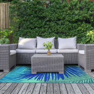Dywan zewnętrzny Palma Blue 120x180 – MOODME — zdjęcie główne wariantu
