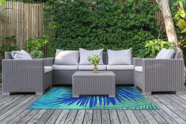 Dywan zewnętrzny Palma Blue 120x180 – MOODME — zdjęcie główne wariantu