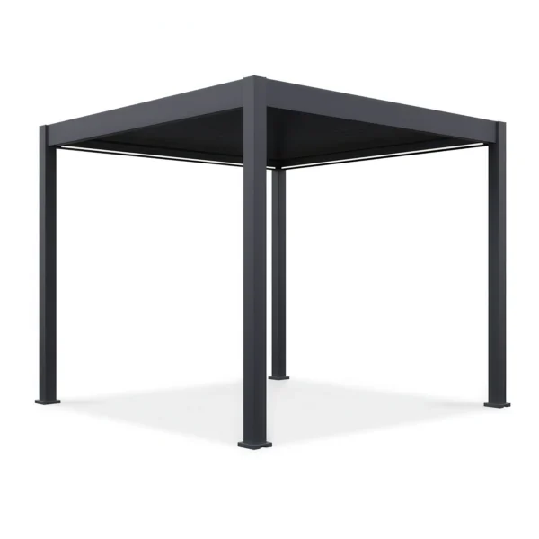 Pergola tarasowa automatyczna z oświetleniem LED ELEGANCE AUTOMATIC 3x3 Anthracite – Gutroof — zdjęcie główne wariantu Pergola tarasowa automatyczna z oświetleniem LED ELEGANCE AUTOMATIC 3x3 Anthracite – Gutroof — zdjęcie główne wariantu