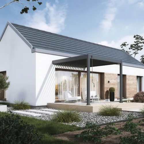 Przyścienna pergola ELEGANCE WALL 3x3 Anthracite – Gutroof — zdjęcie główne wariantu