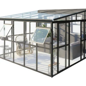 Oranżeria SOHO Black 364x290cm Solid PC + Glass – Gutroof — zdjęcie główne wariantu